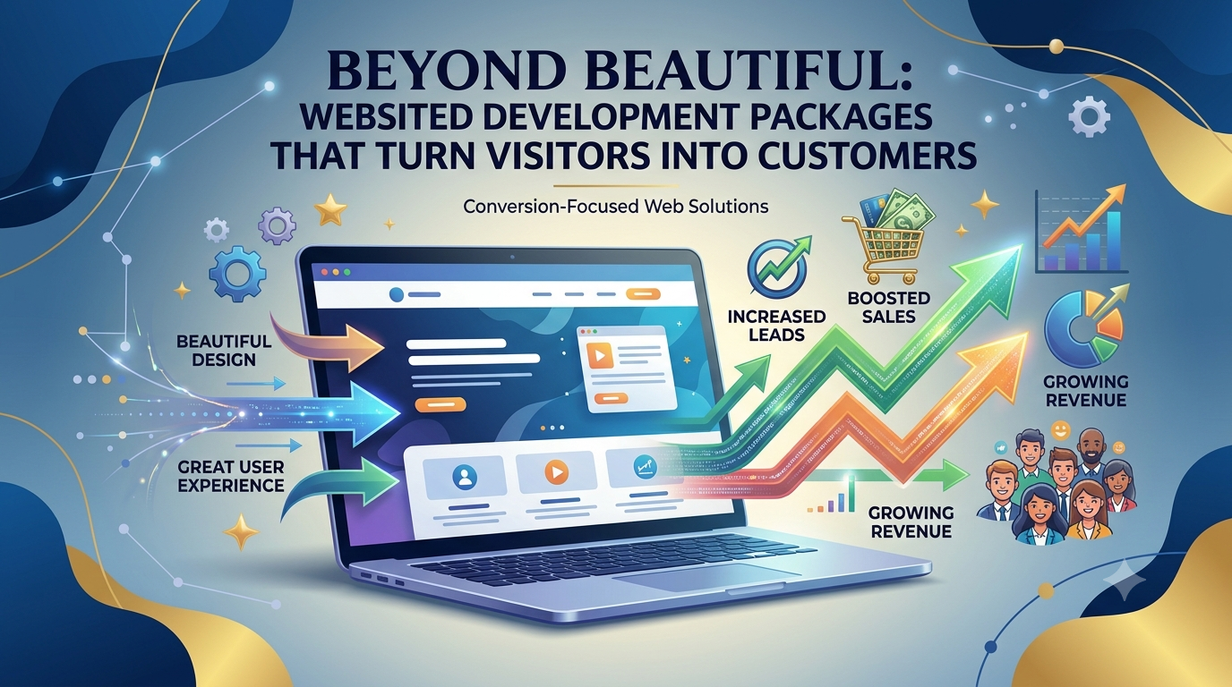 Website Development Packages by Uniqwebtech showcasing responsive web design, lead generation, and business growth solutions.