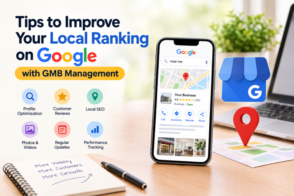 GMB management tips to improve local Google ranking.